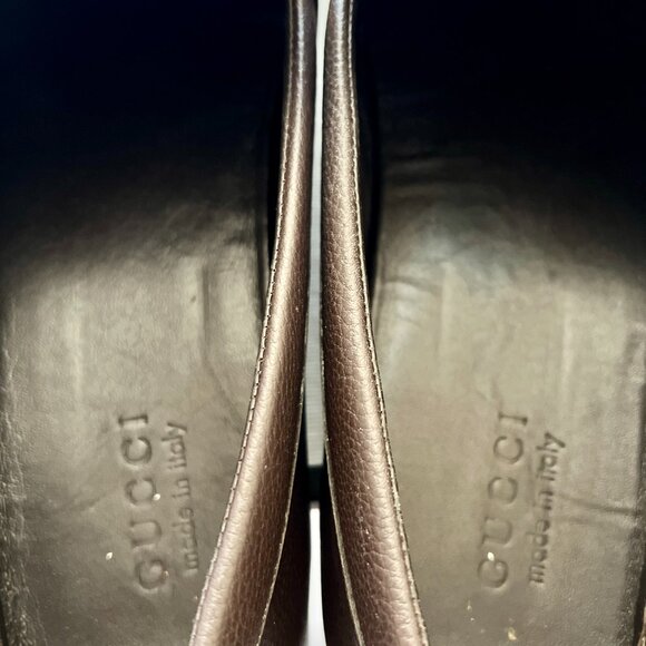 Men’s Gucci Plain Toe Moccasin Leather Loafers & Slip-ons - Picture 4 of 13